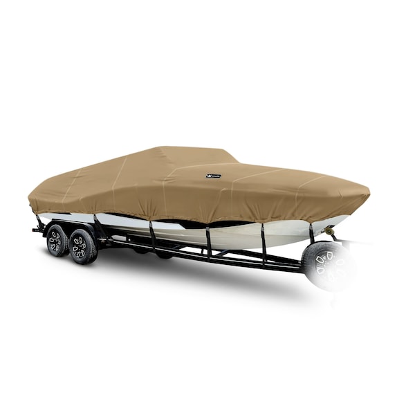 Eevelle Boat Cover DECK BOAT Modified V, Outboard Fits 20ft 6in L up to 102in W Khaki SFMVPD20102B-KHA - main